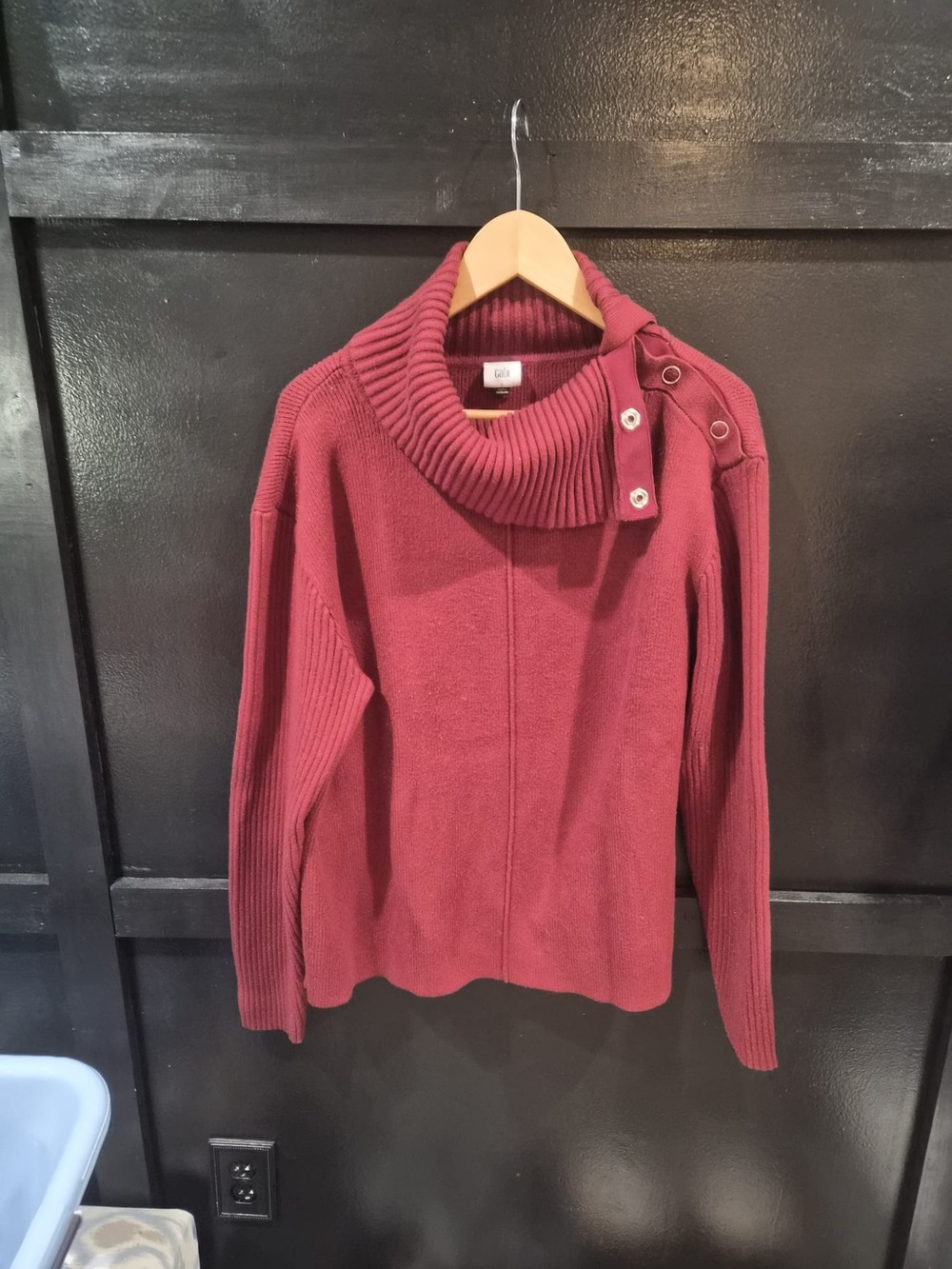 Cabi | Turtleneck Sweater in Burgundy | Size Large - Picture 3 of 6